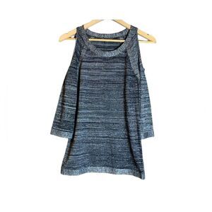 Armani exchange glittery cold shoulder sweater